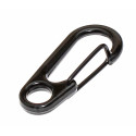 Karabinerhaken Metall Schnappverschluss schwarz | L 31mm B 14,5mm H 2mm
