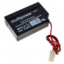 Multipower MP0.8-12 Blei Akku AGM | Kabel mit AMP-Buchse | 12V 0,8Ah