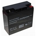 Multipower MP18-12 Blei Gel Akku AGM | M5 Schraubanschluss | VdS | 12V 18Ah