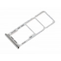 Original Samsung Galaxy M32 (SM-M325F) Sim + MicroSD Kartenhalter silber weiss | GH98-46835C