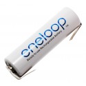 eneloop Einzelzelle AA mit U-Lötfahne 1,2V 2000mAh Akku BK-3MCCE | Mignon NiMH HR6 | Panasonic Sanyo