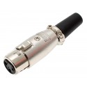 XLR Stecker female Lade-Verbinder Steckverbinder | Sound Audio Mikro Lade | Metallgehäuse