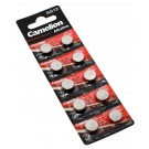 10x Camelion AG12 LR43 Alkaline Knopfzelle Batterie, V12GA, G12A, 12GA, GP186, KA86, 1,5V, 108mAh