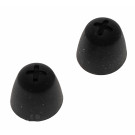 1 Paar (2 Stück) Technisat Ohradapter, Ohrpolster, Ohrstöpsel aus Kunststoff für Technisat In-Ear Kopfhörer, Headset, Kinnbügelhörer in Farbe schwarz, Ersatzteil Teilenummer 2059125000100