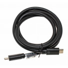 1m Datenkabel, Ladekabel USB-C 3.0 Stecker auf USB-C 3.0 Stecker, USB-PD 100W, schwarz