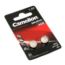 2x Camelion AG8 LR55 Alkaline Knopfzelle Batterie, G8, LR1120, 191, GP91A, SR1120W, 1,5V, 42mAh