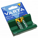 2 Stück Varta AA HR6 Mignon NiMH Akkus für Solar-Gartenleuchten mit 1,2 Volt und 800mAh Kapazität, Teilenummer 56736