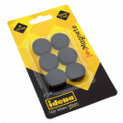 6 Stück Magnete rund, 24 mm Durchmesser x 7 mm Höhe, schwarz