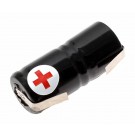 Akku für Curamed 83112911 Zahnbürste, 1/3 AA NiMh Akku mit U-Lötfahnen, 2,4V, 250mAh