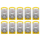 BB 08.18 - 10x 6er Pack Rayovac Extra Advanced Knopfzelle Batterie Typ 10, PR70, für Hörgeräte, hearing aid, 1,4V, 105mAh