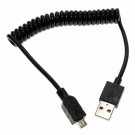 DeLOCK USB Spiralkabel USB Typ-A Stecker auf Micro-USB Typ-B Stecker, bis zu 60cm, 83162
