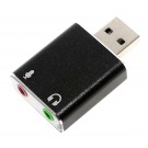 Externe USB Soundkarte, Sound Adapter mit 3,5 mm Mikrophon Kopfhörer Buchsen geeignet für Windows, Mac und andere Betriebssysteme