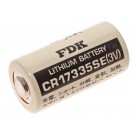 FDK (Sanyo) CR17335SE 2/3 A Lithium-Mangandioxid Batterie, Flat Top, Industriezelle, 2/3 A mit 3 Volt und 1800 mAh Kapazität
