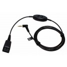 Jabra Kabel Quick Disconnect (QD) auf 3,5 mm Klinkenstecker mit Rufannahme am Kabel, z.B. für Alcatel 8er und 9er Serie, Hersteller Artikelnummer 8735-019.