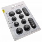 Kabelmanagement Kabelhalter Kabelclips Kabelklemmen Kabel Fixierung selbstklebend 10er Set schwarz