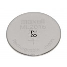 Maxell ML2016 (CR2016) Knopfzellenakku, wiederaufladbare Knopfzellenbatterie mit 3V und 25mAh Kapazität