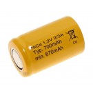 Mexcel D-2/3A700 NS2/3A700 2/3 A Ni-Cd Industrie Spezial-Akku, Flat-Top, 1,2V, 700mAh