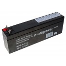 Multipower MP2.4-12C Blei Akku AGM, Zyklenfest, 4,8mm Faston Anschluss, 12 Volt, 2,4Ah