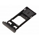 Original Sony 1302-4830 Sim + SD Karten Halter Tray für Sony Xperia X F5121 Smartphone, schwarz