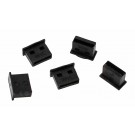 Staubschutzkappen-Set für USB Typ-A Buchse, 5 Stück, schwarz
