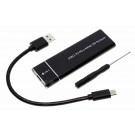 USB 3.1 Typ-C externe Festplattenbox Gehäuse Hard Disk Box für M.2 PCI-e NVMe SSD, Key M, 278239.01
