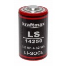 Kraftmax (früher XCell) LS14250 1/2 AA Li-SOCl2 Lithium Spezialbatterie, Industriezelle mit extrem hoher Energiedichte von 3,6 Volt und 1200mAh Kapazität