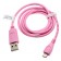 Pinkes, 0,95m langes USB-Datenkabel und Ladekabel, USB 2.0 Typ A auf Micro-USB, für Smartphone, Handy, Tablet u.a.