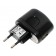 1000mA USB Ladeadapter | schwarz | Ladegerät Netzteil Steckdose Strom