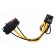 15cm Strom Adapter Kabel intern 2x SATA zu 8pol PCIe (PCI-Express) für Grafikkarten, inline 26628D