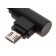 1 Meter langes Micro-USB 2.0 Datenkabel und Ladekabel mit abgewinkelten Steckern zur Datenübertragung zwischen Smartphone, Handy, PC und weiteren kompatiblen Geräten