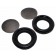 1 Paar Sennheiser 034659 Ohrpolster Ringpolster mit Schaumstoffscheibe für HD 222, HD 230 Kopfhörer, schwarz