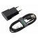 1m Apple Lightning Ladekabel mit Ladegerät Ladeset, iPhone, iPad, iPod, 1A, schwarz, goobay 45294