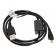 1 Meter langes USB Ladekabel inkl. AN/AUS Schalter am Kabel zum einfachen Trennen der Verbindung ohne den Stecker aus dem Endgeräten ziehen zu müssen in Farbe schwarz