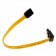 20cm DeLock SATA II Kabel, nach oben gewinkelt / gerade, Metall Clips, gelb, 82470