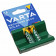 2 Stück Varta AA HR6 Mignon NiMH Akkus für Solar-Gartenleuchten mit 1,2 Volt und 800mAh Kapazität, Teilenummer 56736