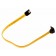 30cm DeLock SATA 3 Gb/s Kabel, gerade auf unten gewinkelt, Metall Clips, gelb, 82474