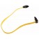 30cm DeLock SATA 3 Gb/s Kabel, oben gewinkelt auf rechts gewinkelt, Metall Clips, gelb, 82523