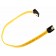 30cm DeLock SATA 3 Gb/s Kabel, gerade auf oben gewinkelt, Metall Clips, gelb, 82472
