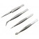 Set mit 4 Pinzetten ProsKit 808-389, Edelstahl Werkzeug, nicht magnetisch