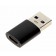 Adapter Slim USB-A 3.0 Stecker auf USB Type C (USB-C) Buchse für Handy, Tablet, Laptop