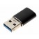 Slim Adapter USB-A 3.0 Stecker auf USB Type C (USB-C) Buchse, für Smartphone, Handy, Tablet, Notebook