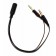 Audio Headset Adapter von Delock mit 1x 3,5mm 4 Pin Klinkenbuchse auf 2x 3,5mm 3 Pin Klinkenstecker, Hersteller Artikelnummer 65967