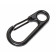 Karabinerhaken, Metall, Schnappverschluss, schwarz, L 31mm, B 14,5mm, H 2mm