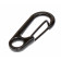 Karabinerhaken aus Metall mit federndem Schnappverschluss in Farbe schwarz, L 31mm, B 14,5mm, H 2mm