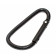 Karabinerhaken Metall Schnappverschluss schwarz, L 45,5mm, B 23,7mm, H 3,4mm