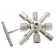 KNIPEX TwinKey® Universalschlüssel für gängige Schränke und Absperrsysteme, bzw. Schließsysteme. 10 Profile, 2 Kreuze, 1 Schlüssel, Knipex Teilenummer 00 11 01