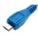 0,95m Micro USB Datenkabel für Smartphone Handy Tablet, blau
