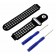 Alternatives Ersatz Uhren Armband (Watch band) für bestimmte Garmin Approach und Forerunner Smartwatches, Fitnesstracker in der Farbe schwarz/grau