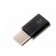 Adapter USB-C Stecker auf Micro-USB Buchse, schwarz, Konverter