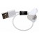 USB Ladekabel, Ladeadapter POGO (2PIN) auf USB A für Galaxy Fit E (SM-R375) Smartwatch, Wearable, Fitnesstracker in Farbe weiß